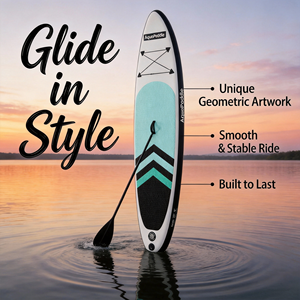 Planche à pagaie <span class=keywords><strong>gonflable</strong></span> <span class=keywords><strong>simple</strong></span>, bleu clair et blanc, 320x76x15cm, design <span class=keywords><strong>simple</strong></span>, logo personnalisé OEM, pas cher, directement de l'usine 2026fashionFactory - Product Image 5