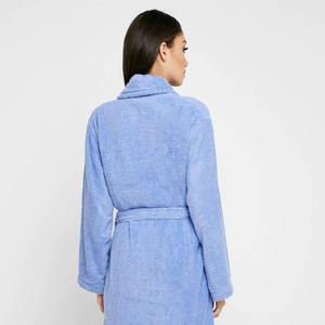 Albornoz de lujo para mujer de manga larga, estilo gofrado, de algodón suave y liso, para estar en casa, sencillo, vintage, sexy, para hoteles y spas, servicio ODM - Product Image 5