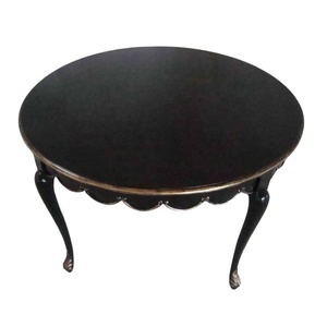 Table à manger ronde de reproduction antique fabriquée par une entreprise de fabrication de meubles en bois en Indonésie, meubles de style provincial français - Product Image 6