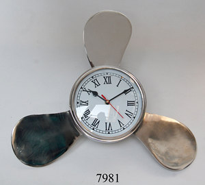 Antique Finished Nautical Marine <b>Ship</b> Propeller Wall <b>Clock</b> Brass Metal Vintage Style for Sale - Product Image 5