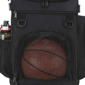 Bolsa de Baloncesto Cómoda con Soporte para Balón, Acolchado Transpirable en la Espalda, Compartimento Principal Grande, Capacidad de 30-40L, 100% Poliéster - Product Image 6