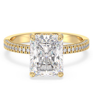 REYES Bague Moissanite pour femme en argent sterling 925 certifié GRA Solitaire 14K 18K plaqué or rose - Product Image 6