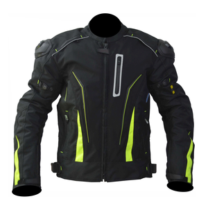 Veste textile moto de tourisme design personnalisé pour hommes veste Cordura toutes saisons moto aventureuse haute visibilité noire imperméable - Product Image 1