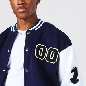 <b>Men's</b> Letterman <b>Jacket</b> <b>for</b> <b>Baseball</b> and University Varsity Stand Collar Winter Design 100% Cotton Plus Size - Product Image 5