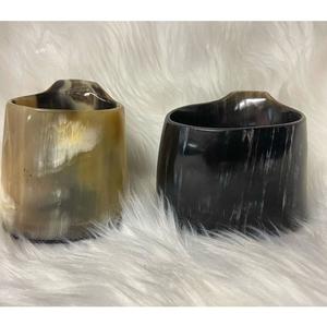 Viking Style Natural Horn <b>Mug</b> Premium Hand Carved Eco-Friendly Religious Buffalo Horn - Product Image 1