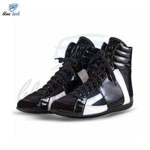 Custom Professional 2025 Men's Genuine Leather Boxing <b>Shoes</b> Light Weight All Weather <b>Grip</b> Lace-Up Closure - Product Image 5