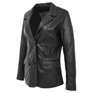 Abrigo de Cuero Tipo Gabardina para Mujer, Piel de Oveja Genuina, Color Marrón, Abrigo Largo de Invierno - Product Image 3