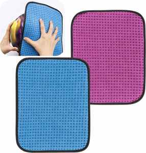 Reusable 3-Pcs Bowling Shammy Pads | Microfiber/Polyurethane Non-Slip Ball Cleaning <b>Towels</b> (Bowling Equipment) - Product Image 5