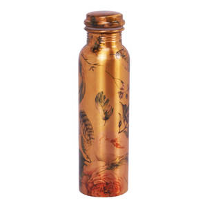 Tendance 32 oz Bouteille en cuivre poli martelé antique sans BPA Couvercle en acier inoxydable à haute guérison Boire directe multi-usages - Product Image 3