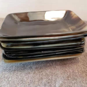 Plateau de service en corne de viking de qualité supérieure, écologique, peint à la main, taille personnalisée avec finition polie brillante - Product Image 1