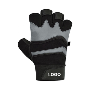 Mujeres Hombres Gimnasio Fitness Body Building Entrenamiento Medio dedo Logotipo personalizado Guantes de gimnasio para la venta - Product Image 4