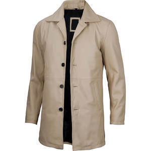 เสื้อโค้ทหนังผู้ชายน้ำหนักเบาดีไซน์ตามสั่ง - Product Image 1