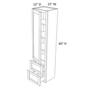Gabinete de lino Slim Shaker Ebony Counter Line-W15 X H60 X D12 - Product Image 2