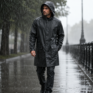 Impermeable Personalizado con Capucha Larga para Unisex |   Poliéster Ligero con PU y Características de Seguridad Reflectantes - Product Image 2