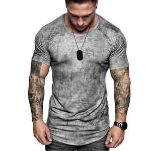 T-shirt personnalisé en tissu de bambou biologique durable pour hommes, col rond à manches courtes de grande taille, chemise décontractée pour hommes, impression par sublimation - Product Image 3
