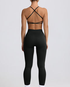 Ensemble de vêtements de gym et de yoga pour femmes en plein air, été, produits de meilleure qualité - Product Image 2
