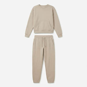 Ensemble de survêtement en molleton français chaud pour femmes, sweat-shirt à capuche et pantalon de jogging, vêtements décontractés de rue, coupe ample et confortable, pour la maison et l'extérieur - Product Image 2