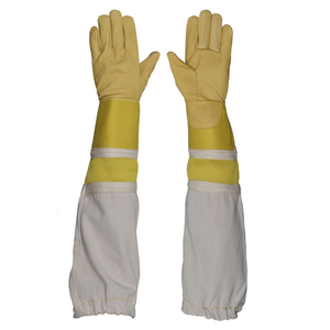 ถุงมือเลี้ยงผึ้งหนังแพะ Gelenco รุ่น Pt-002h ระบายอากาศ แขนยาว ป้องกันผึ้ง ไซส์ XL คุณภาพสูง หนา 0.8 มม. ข้อมือถัก - Product Image 1