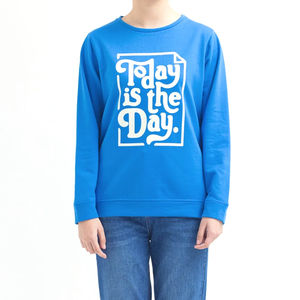 Sweat-shirt à col rond à manches longues respirant et à séchage rapide pour femmes avec logo personnalisé tricoté nouveau style pour l'hiver Street Wear OEM - Product Image 1