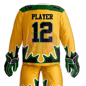 Tenues de hockey sur glace de qualité supérieure, tissu 100% polyester, respirant et anti-humidité, protection maximale, confort et performance - Product Image 5
