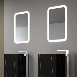 Santorini 50x70 cm LED specchio bagno rettangolare con interruttore Touch 6 tonalità - Product Image 1