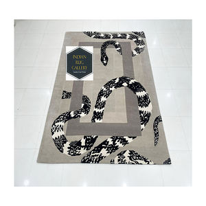 Serpent moderne personnalisable tissé à la main maison design d'intérieur salon bureau décoration soie Viscose Tencel tapis tapis - Product Image 3