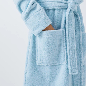 Novedad de 2025, albornoz tejido de alta calidad para mujer, albornoz de lana con patrón sólido, secado rápido para uso en verano e invierno - Product Image 4