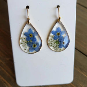 Resin Embroidery Earrings Handmade Stainless Steel Fashion Jewelry for Women Girls Classic Wedding Look High Quality - Product Image 1