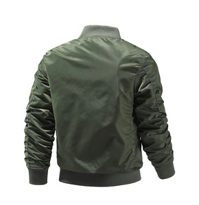 OEM otoño a prueba de viento chaqueta de invierno de alta calidad 200 gramos de seda poliéster acolchado personalizado cremallera completa estilo tela de lona - Product Image 3