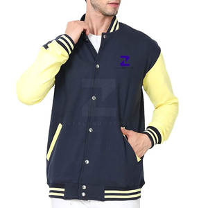 เสื้อแจ็คเก็ตเลตเตอร์แมน คอตั้ง ปักโลโก้ตามสั่ง ผ้าฝ้าย 100% ระบายอากาศได้ดี เป็นมิตรกับสิ่งแวดล้อม ทนทาน เหมาะสำหรับสโมสร ทีม กิจกรรมกีฬา ฤดูหนาว - Product Image 1