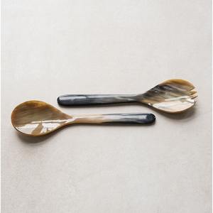 Vente en gros cuillère à salade polie et corne cuillère en corne naturelle fabriquée à la main pour la maison hôtel et restaurants de l'inde - Product Image 5