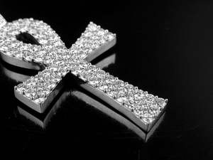 Chapado en oro Cruz cristiana 925 plata esterlina Hip Hop Iced colgante religioso y dijes joyería fina regalo de aniversario para él - Product Image 5