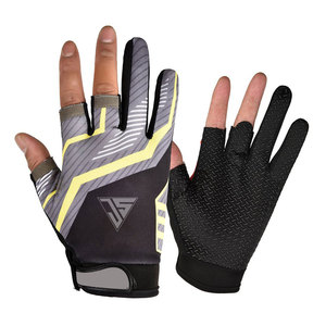 Cycling Summer 3 Half 2 Full <b>Fingers</b> <b>Glove</b> Material Used Polyester Stretchy Fabric,Polyester Fabric With Silicone Printing - Product Image 1