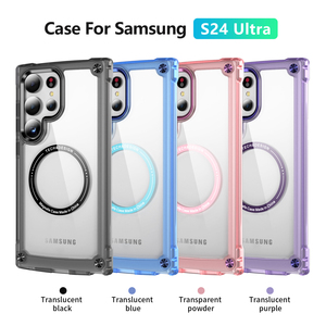 เคสโทรศัพท์มือถือแบบกึ่งโปร่งใสกันกระแทกอุปกรณ์เสริมโทรศัพท์แม่เหล็ก TPU สำหรับ Samsung S24 23 22อัลตร้า FE A52 16 - Product Image 5
