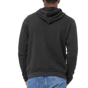 Bella + Sudadera con capucha de lona Venta al por mayor Streetwear Custom Men Fleece Heavy Weight Men Polar Fleece Hoodies con logotipo de marca - Product Image 3