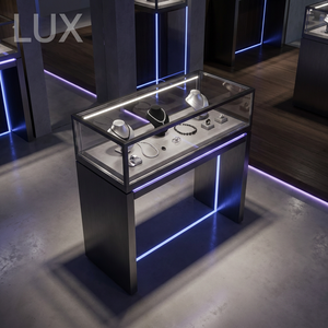 Vitrine de luxe moderne en verre trempé avec éclairage LED, personnalisée, pour bijoux dans les centres commerciaux de luxe - Product Image 5