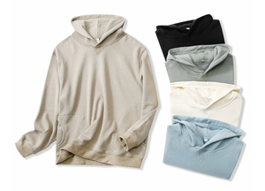 Sweats à capuche vierges grande taille sweats à capuche pour hommes Logo personnalisé imprimé Styles de couleur claire brodés 360g 100% coton unisexe - Product Image 4