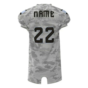 OEM nuevo diseño fútbol americano transpirable camuflaje estampado uniformes conjuntos con nombre del equipo y número Jersey pantalones cortos para adultos - Product Image 2