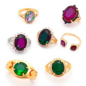 Bijoux de luxe pour femme Saphir Trendy Diamond Engagement Multi Gemstone Ring 925 Sterling Silver - Product Image 1