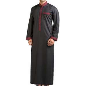 เสื้อผ้าอิสลามมุสลิมสำหรับผู้ชาย, ชุดอาหรับอาบายาคาฟตัน jubba thobe ระบายอากาศสำหรับเครื่องแต่งกายฤดูร้อน - Product Image 6