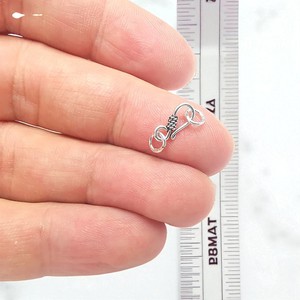 Fermoir à crochet en argent sterling S-Accessoires en argent faits à la main - Product Image 3