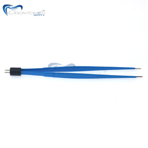 ODontomed 2011 ODM-O741 Pinzas Bipolares Rectas de Acero Inoxidable con Recubrimiento Azul, Reutilizables, Instrumento Quirúrgico Profesional con Certificación CE - Product Image 2