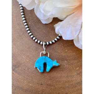 Colgante de Oso Reversible de Plata de Ley Charlie Bowie con Diseño de Adorno de Piedras Múltiples - Product Image 2