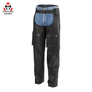 Polainas de Cuero para Motociclistas, Equipo de Motociclista Resistente, Protección de Piel de Vaca para Viajes por Carretera - Product Image 1