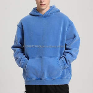 Men's <b>Vintage</b> Heavyweight Pullover Hoodie Oversized Plush Thermal Cotton <b>Sweatshirt</b> Winter Streetwear Washable Embroidered - Product Image 3