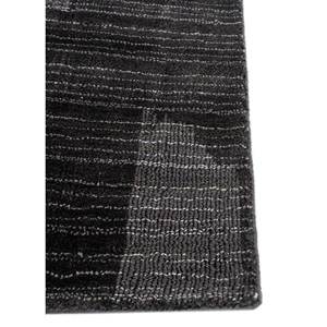 Alfombra Tesoro Hwv-51018 Tejida a Mano de Lana y Viscosa, Gris y Negra con Estampado Animal para Uso Doméstico - Product Image 4