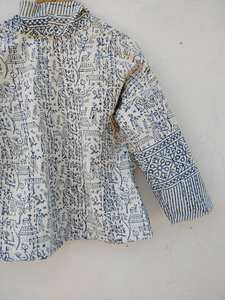 เสื้อแจ็กเก็ตสตรีแขนยาวพิมพ์ลายโบฮีเมียน,เสื้อทำงานแฟชั่น Kantha - Product Image 5