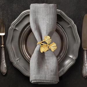 Ensemble d'anneaux de serviette en acier inoxydable doré moderne, durable, écologique, décoration de table élégante, porte-vaisselle pour la maison et l'hôtel - Product Image 1