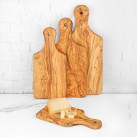 Premium ArtisRaw Gouden Bruine Rechthoekige Olijfhouten Snijplank Handgemaakt Tunesisch Ecologisch Snijblok Op Voorraad