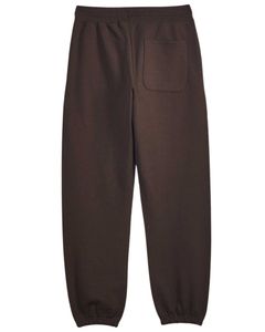 Ensemble de survêtement en molleton marron pour unisexe, sweat-shirt uni et pantalon de jogging, tenue deux pièces, mélange de coton doux, chaud pour l'hiver, design OEM - Product Image 4
